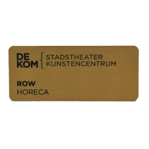 Gouden badges met opdruk