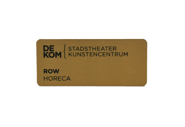 Gouden badges met opdruk