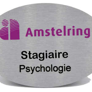Ovale badges met opdruk